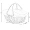 Vintiquewise Set of 3 Wicker Picnic Baskets with Drop-Down Handles - Perfect as Gift basket for all Occasions QI003055W.3 - alternate 7